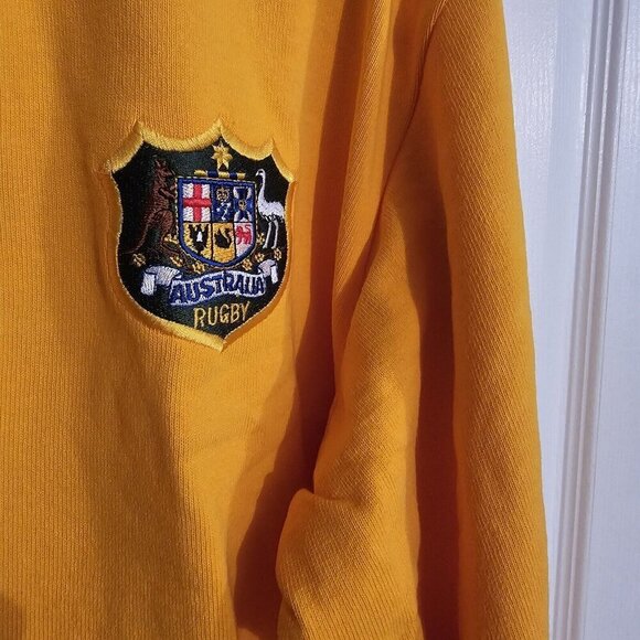 VTG Jersey Australia Rugby Team Long Sleeve Shirt 4XL Yellow/Green NWT - Picture 11 of 11